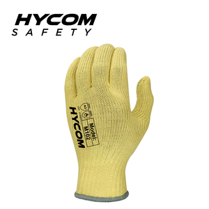 HYCOM 10G aramid flame retardant glove with ANSI 2 cut level palm PVC dotts work glove
