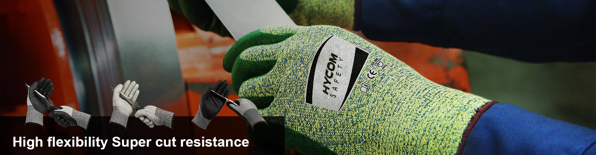 Cut resistant gloves with reinforced stitching