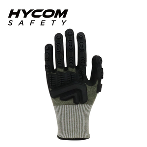 HYCOM Breath-cut Level 5 ANSI 6 Cut Resistant Glove Coated with Sandy Nitrile and TPR Work Gloves