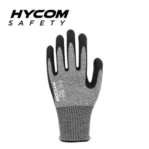 HYCOM 13GG Breath-cut ANSI 4 Cut Resistant Glove with Palm Foam Nitrile Coating