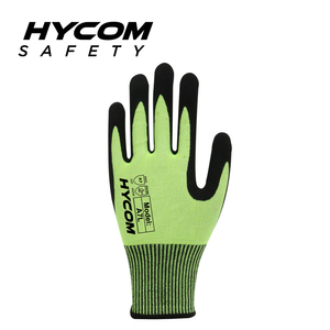 HYCOM 13G ANSI 7 Cut Resistant Glove with Palm Nitrile Coating PPE Gloves