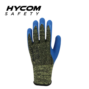 HYCOM 10G ANSI Cut 5 Heat Resistant Glove Coated with Latex High Cut Aramid Work Glove