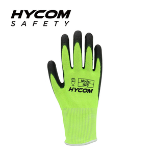 HYCOM Breath-cut 15G ANSI 4 Cut Resistant Glove with Palm Polyurethane Coating